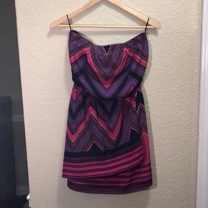 Pink & Purple Strapless Express Dress